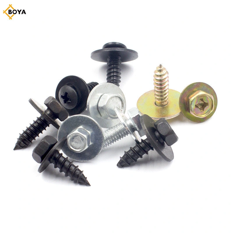 Metal Concrete Stainless Steel Flat Countersunk Wafer Button Pan Truss Hex Head Color Painted Roofing Drill Tail Self Tapping Screw with EPDM Washer