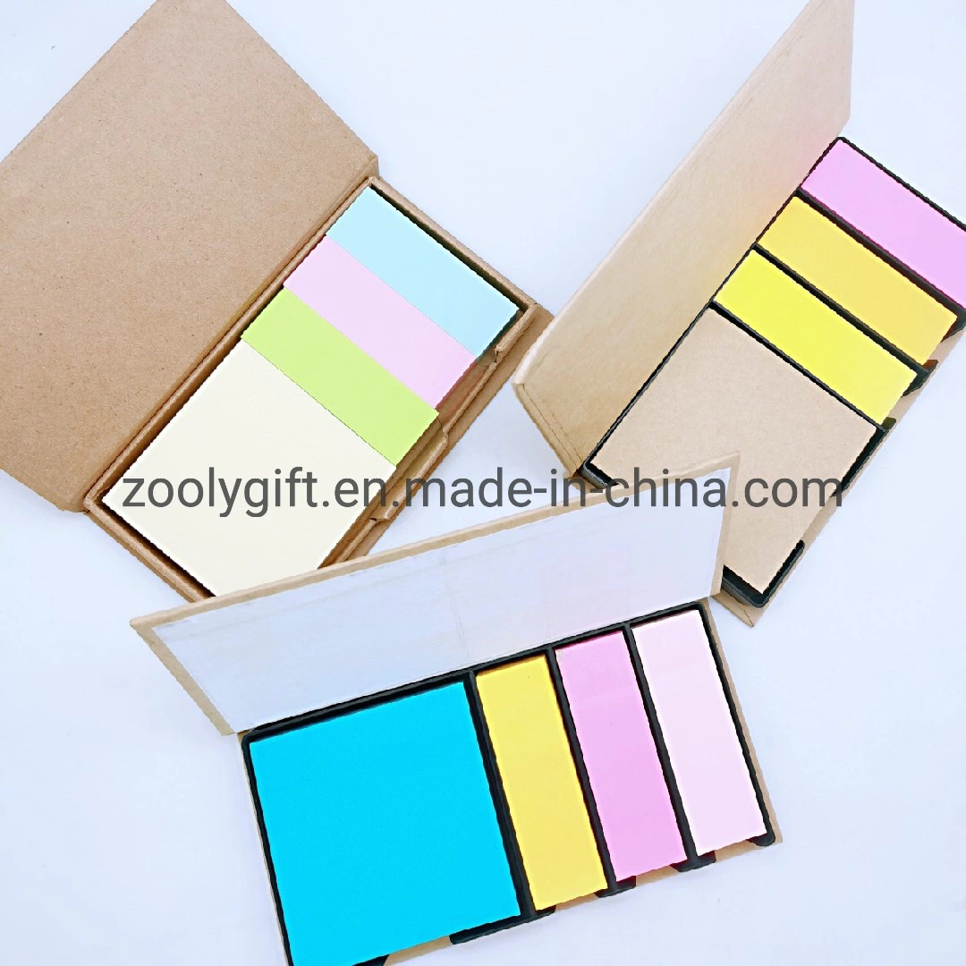 Factory Customize Kraft Hard Cover Colorful Self-Adhesive Sticky Notes Notepad Memo Pad