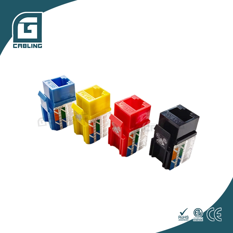 Gcabling Ethernet Comunicación Red LAN conector Keystone mayor que 750time Para RJ45 Soscket CAT6A CAT6 Cat5e RJ 45 Jack Keystone