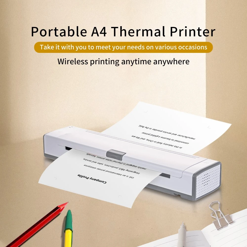 Imprimante thermique portable Xprinter XP-T81 de taille de papier A4 avec Bluetooth, WIFI et USB pour fournitures scolaires de retour à l'école pour le bureau