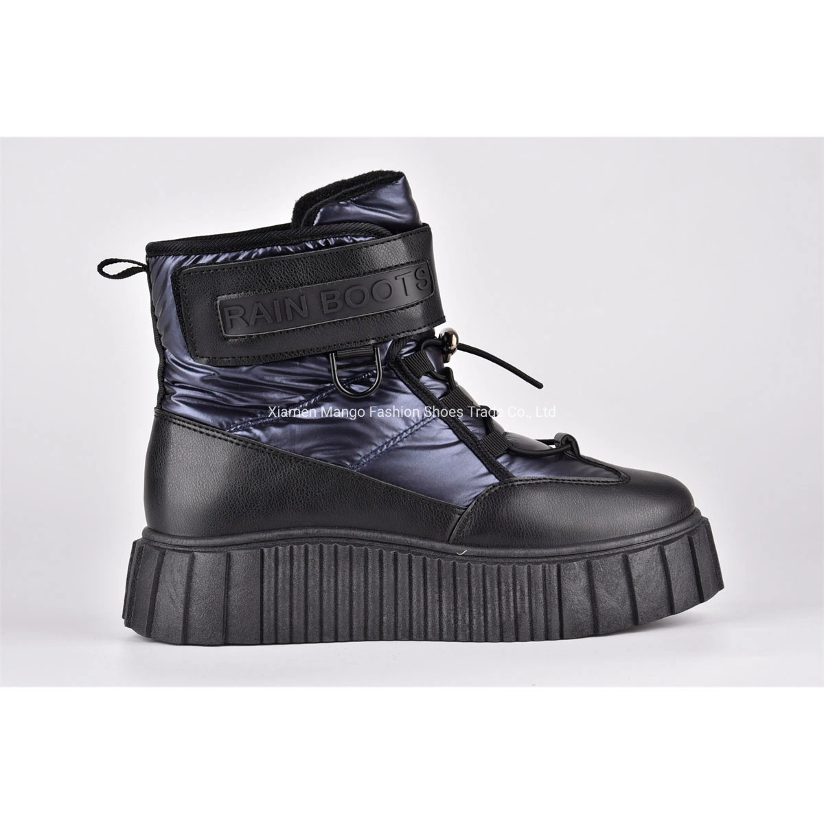 Nuevo estilo de mujer invierno Bota de lluvia en el exterior resistente al agua de buena calidad Boot Botines Anti-Slippery de fondo plano.