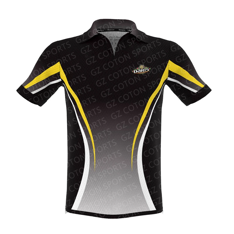 Custom Design 100% Políester Sublimation Darts Polo al por mayor Darts Jersey Deportes running Dart Wear Shirts