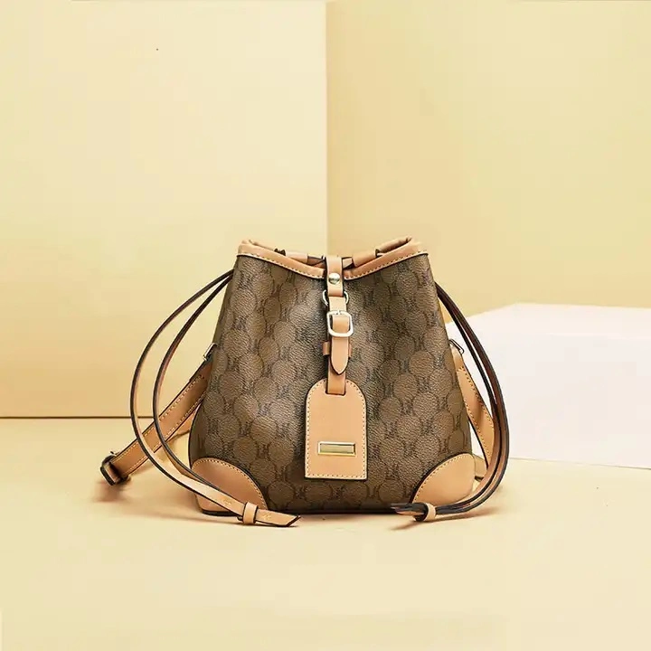 2024 Logo Ladies Handbag Ladies Luxury Brand Women Handbags Real Leather Factory Tote Bucket Bag