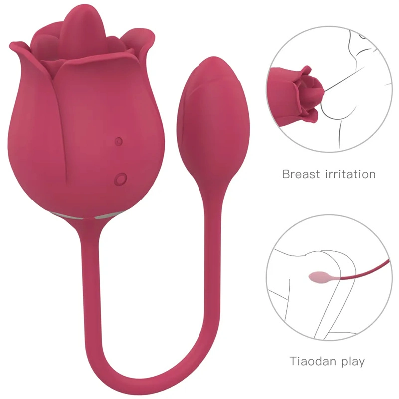 Vibradores de Rosa con clítoris de lengua Stimulator Rose Toy for Women