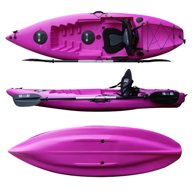 Quality Guaranteed Hot Selling Water Sports Custom Durable Single Seat Foot Fishing Kayaks Plastic Kayaks