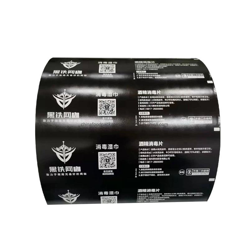 Customized Print Design Aluminum Foil Paper Roll Wound Cleansing Wipes