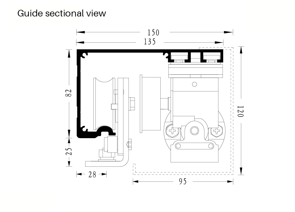 Hotel Entrance Automation System Automatic Sliding Door Opener with 65W Motor Lock