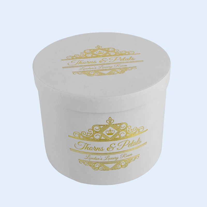 Foil Stamping Cover Paper Box Round Box Packing Gift Store Box