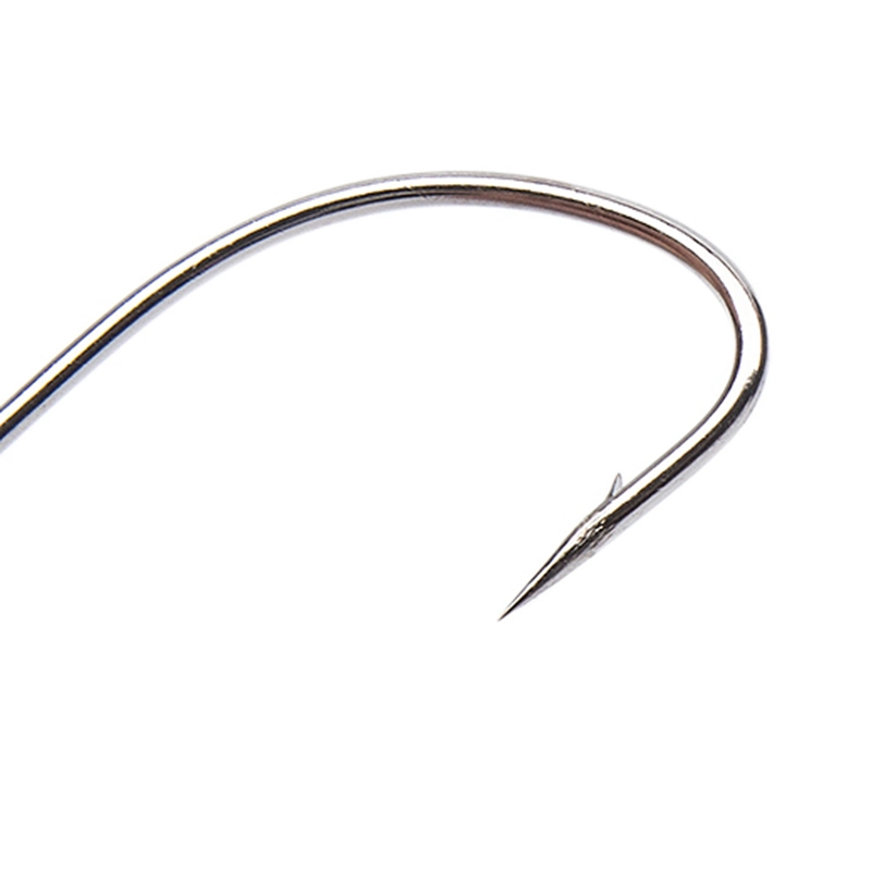 High Carbon Steel White Nickel Plated Fly Tying Fishing Hooks for Saltwater