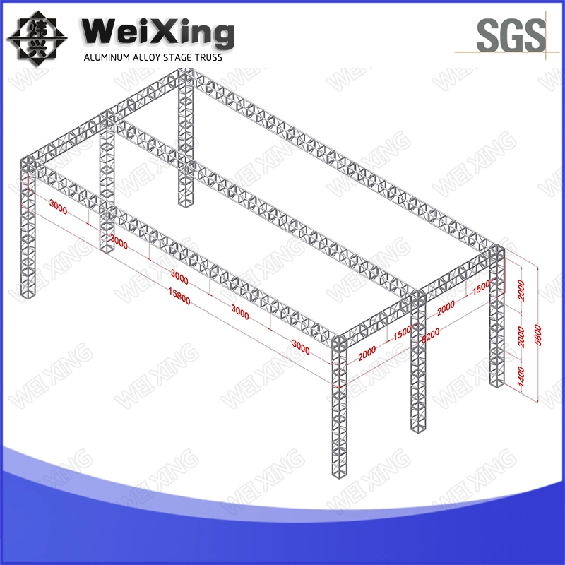 10*10*8m Outdoor Stage Roof Truss Design for Exhibition System