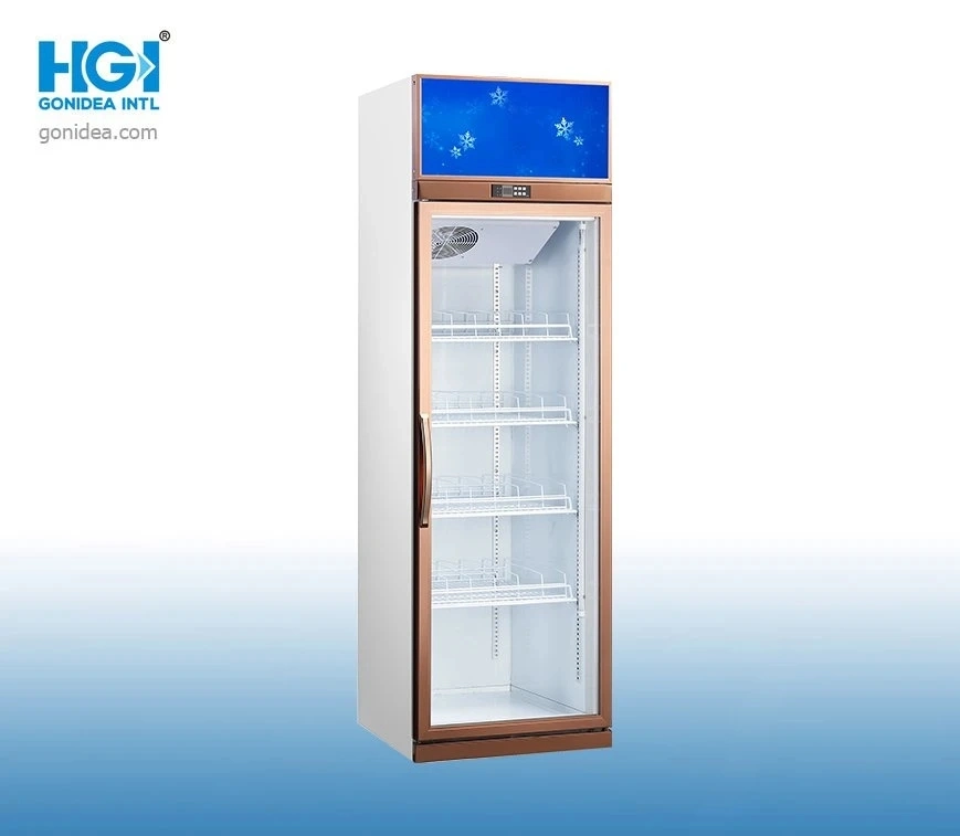 Aluminum Frame Big Single Door Display Showcase Glass DC-298