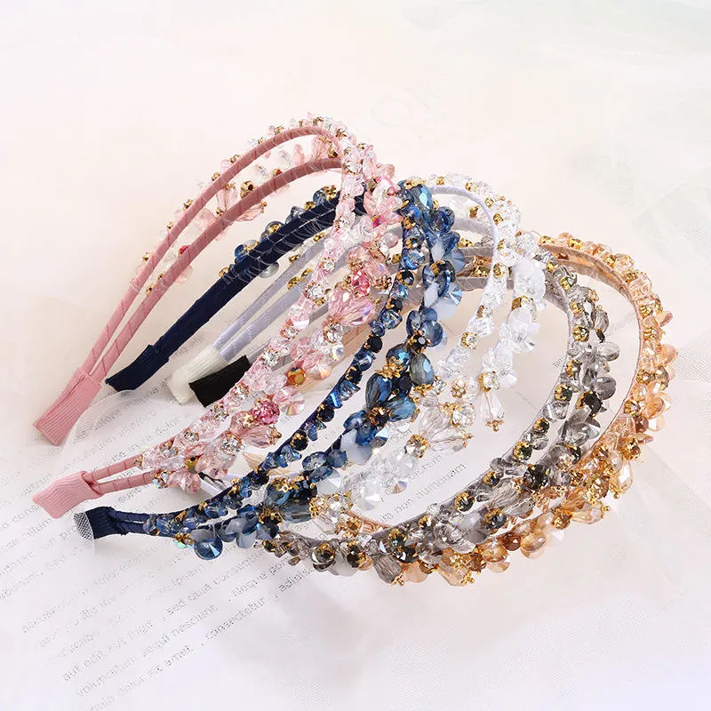 Floral Shape Crystal Hair Band Hairband Bridal Wedding Hair Ornaments for Wholesale/Supplier