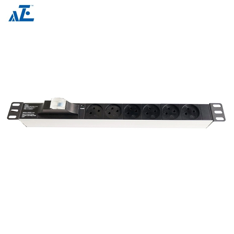 1U Rack Mount 6-Wege Amerika PDU für 6U 9u 12U Wandmontageschrank für den Außenbereich