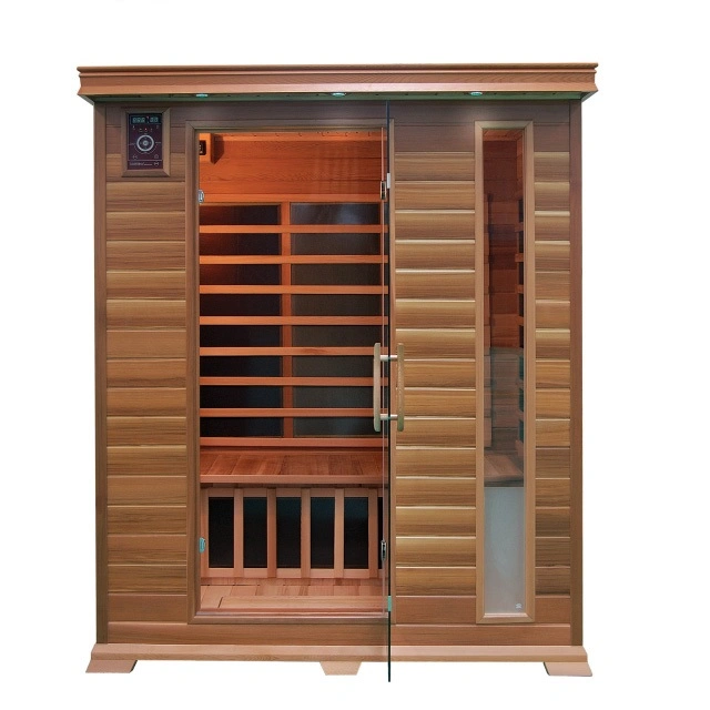 Hot Sales 1-2 Person Red Cedar Sauna Room with Anion Oxygen Bar Wood Dry Steam Sauna Cabinet