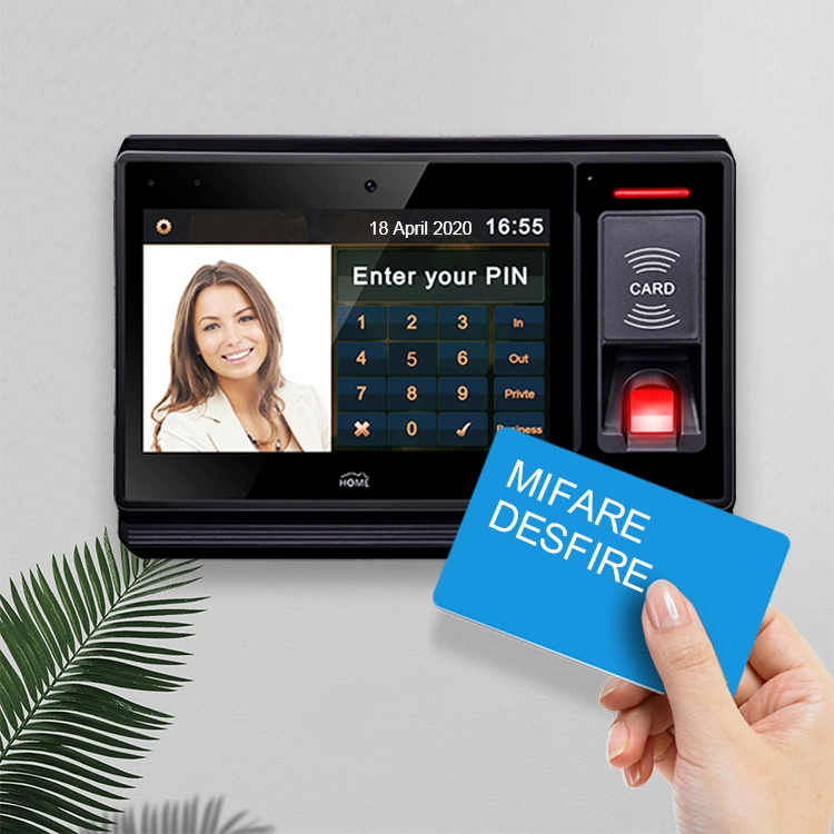 Android Capacitive Touch Panel with LED RFID NFC Reader and Fingerprint for Meeting Room Booking System