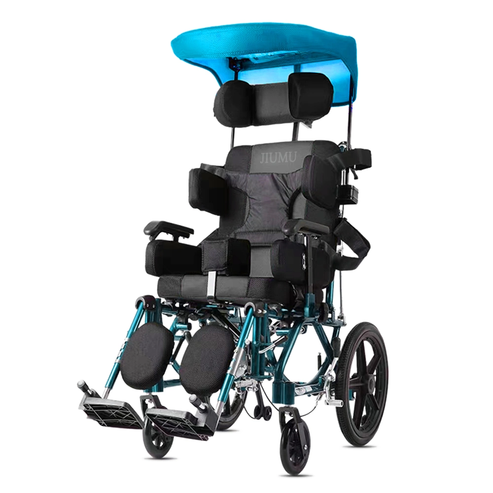 Enfants atteints de paralysie cérébrale, adultes en fauteuil roulant, personnes handicapées, personnes âgées paralysées, fauteuil roulant médical portable à dossier haut, fauteuil roulant de mobilité, prix du fauteuil roulant médical portable.
