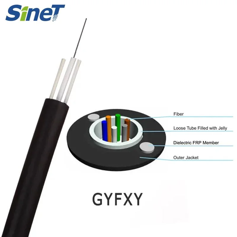 Factory Cheaper Price Unitube Non-Armored G652D 4 6 8 12 Core Outdoor Duct Fiber Optic Cable GYXY