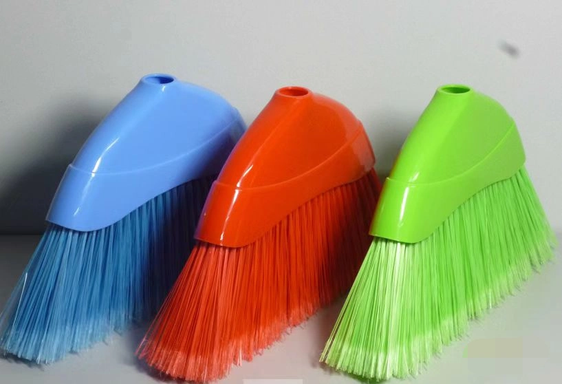 Home Floor Cleaning Soft Fiber Plastic Broom with Stick