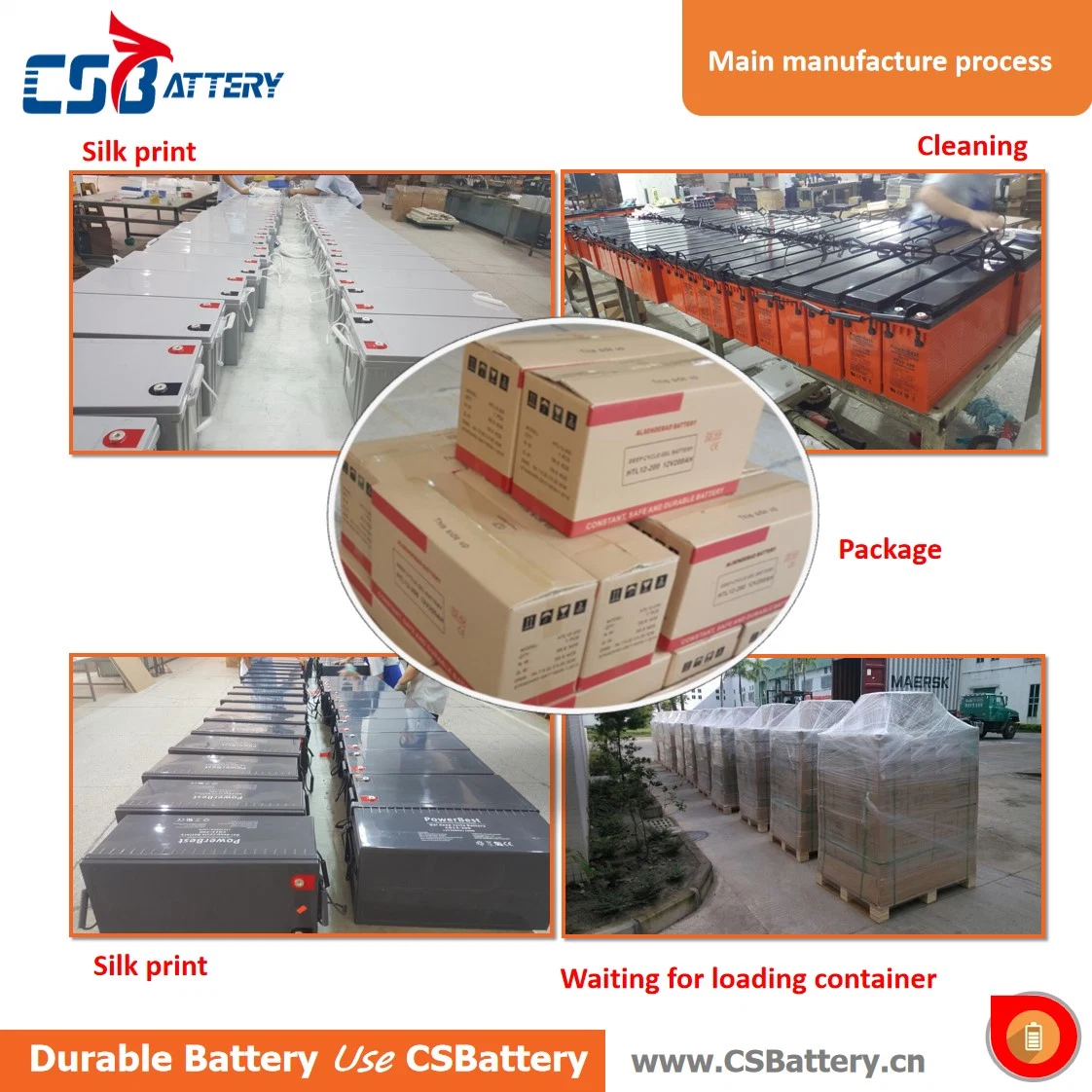 Csbattery 12V 55ah/80ah/100ah/150ah/180ah/200ah Front-Access-Terminal-Slim Gel Battery Telecom-Station/Solar-System/Home-Power-Bank/Communication-Equipments/Csk