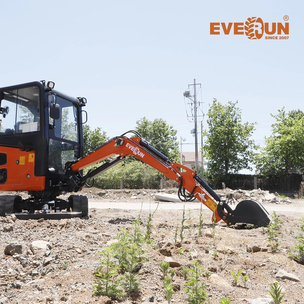 EVERUN ERE18H 1.8 toneladas los fabricantes de la EPA CE pequeño compacto mini cucharas chinas para la excavadora hidráulica maquinaria para la granja