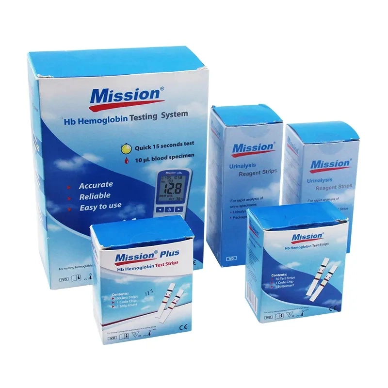 Système de mesure et bandelettes Original Misssion Brand Hb Hemoglobine Test System