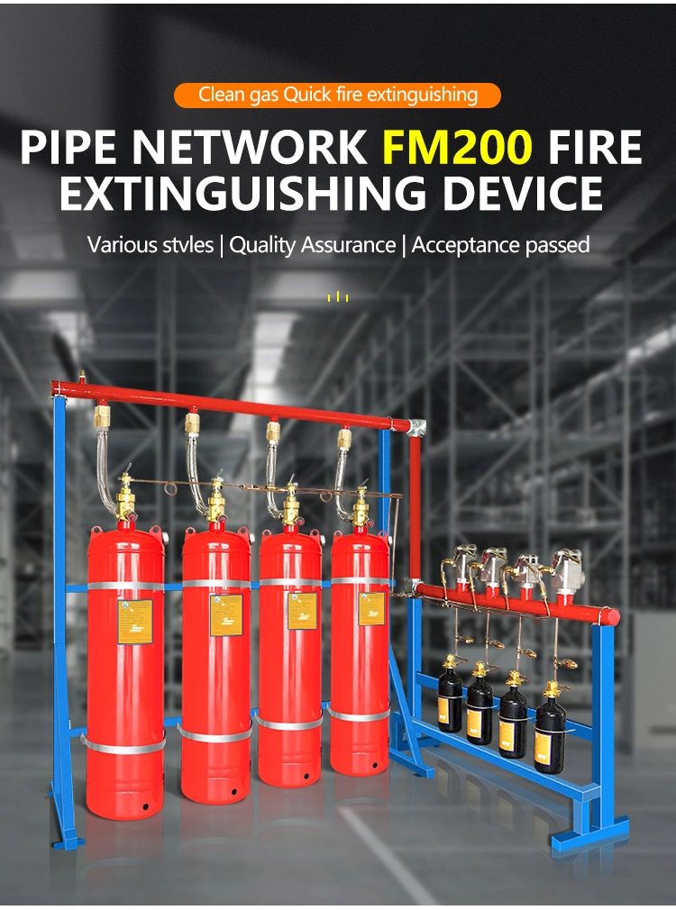 High Efficiency Automatic FM200 Pipe Line Fire Extinguisher for Date Room