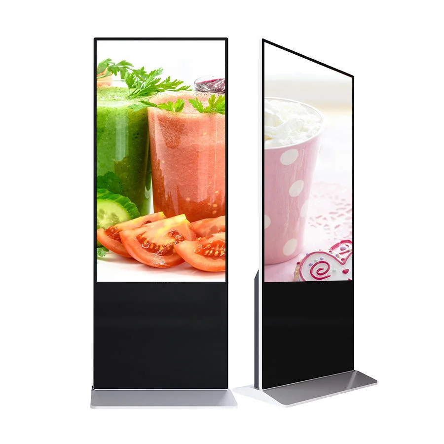 Floor Standing 55 Inch LCD Touch Screen Shopping Mall Self Service Ordering Payment Kiosk
