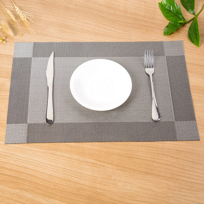 Simple European-Style Four-Corner Restaurant PVC Placemat Coaster Non-Slip Insulation Pad Household