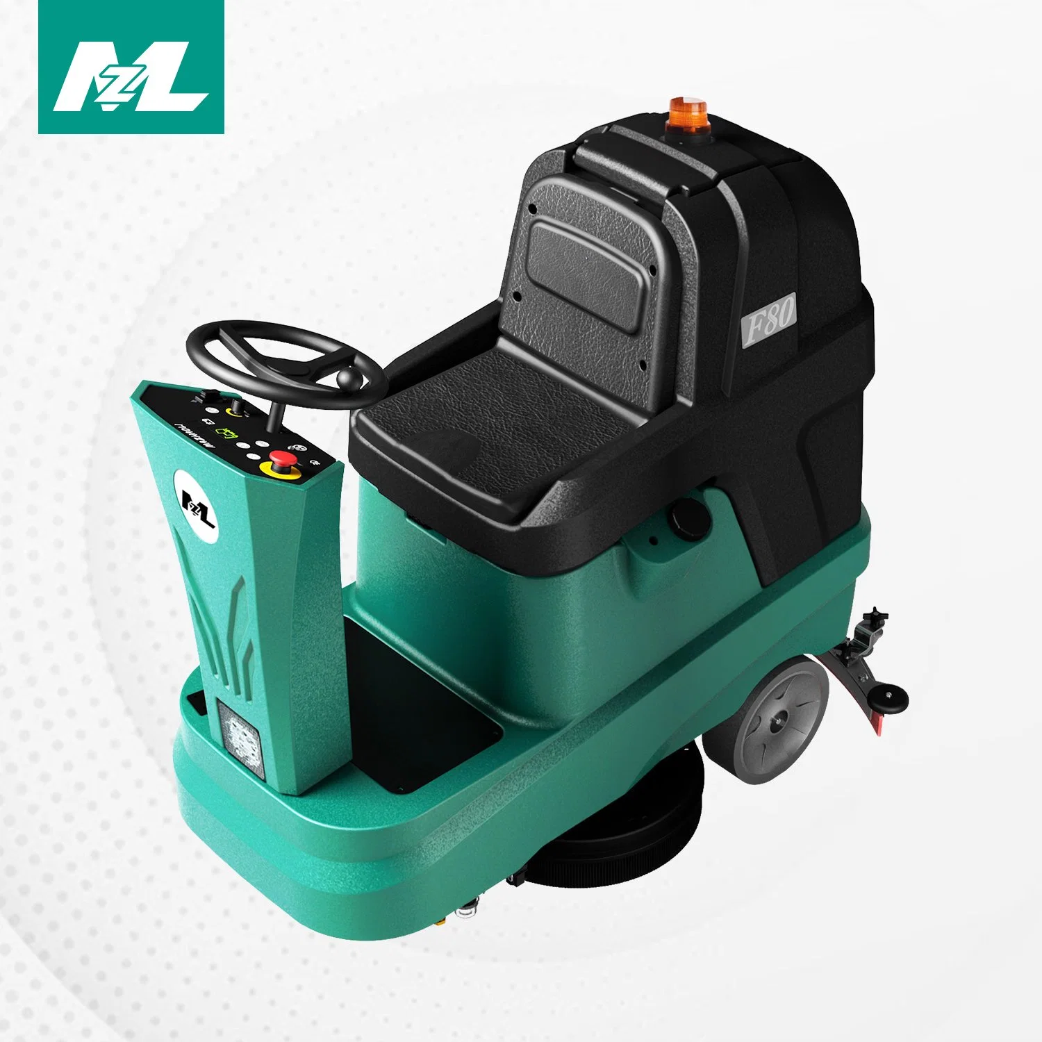 Automatic Ride-on Floor Scrubber Machine Battery-Powered Commercial Sweeper Cleaning Equipment