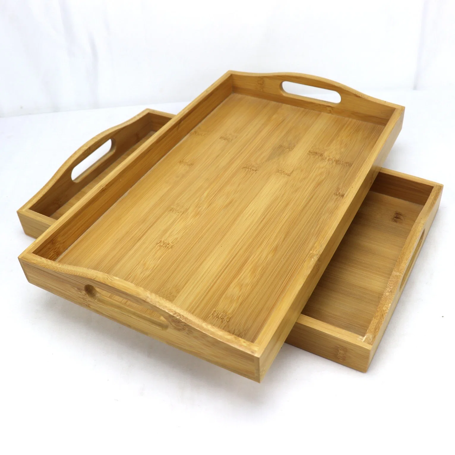 Wholesale/Supplierr Custom Kitchen Food Luxury Wooden Serving Rustic Tray with Handle Logo