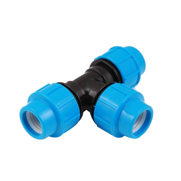 Plastic Quick Pipe Fitting for Irrigation Black PP Compression Reducing Tee