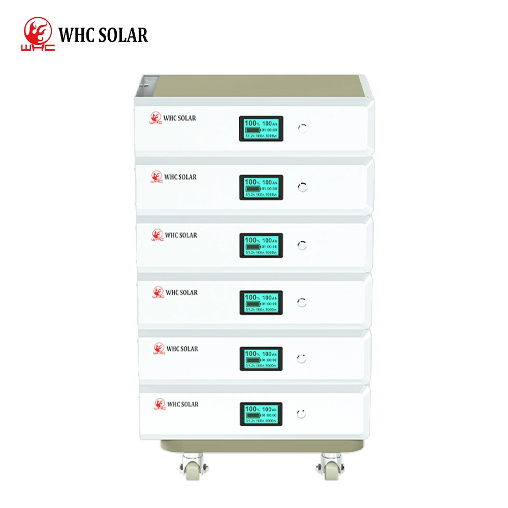 Whc High Voltage Stacked LiFePO4 Lithium Battery 48V 52ah/Pack Power Wall 10kwh 15kwh 20kwh