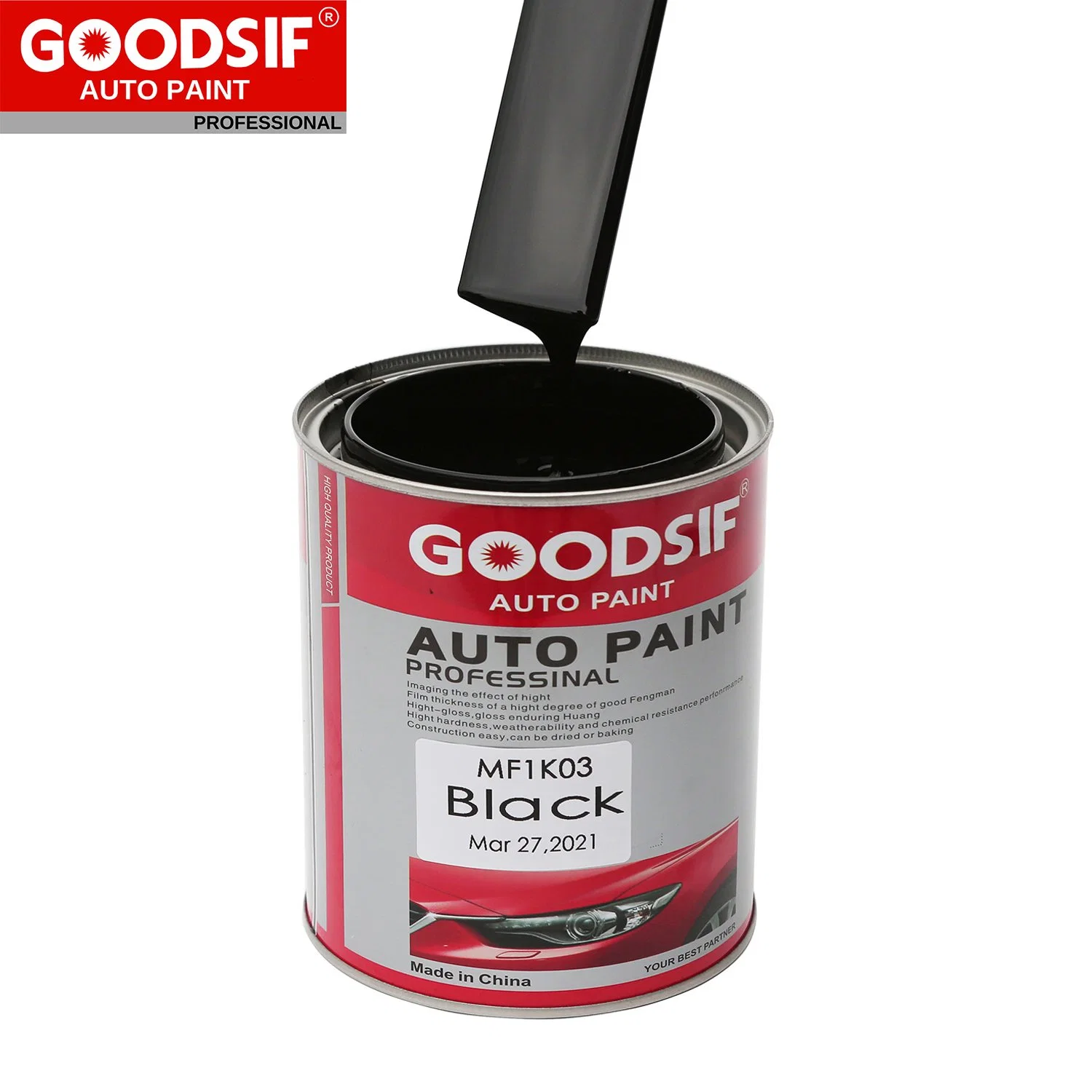 Automoción marcas Goodsif Recubrimiento líquido metálico de 1K Color de la Base Coat cebador automático 2K barniz claro pintura coche