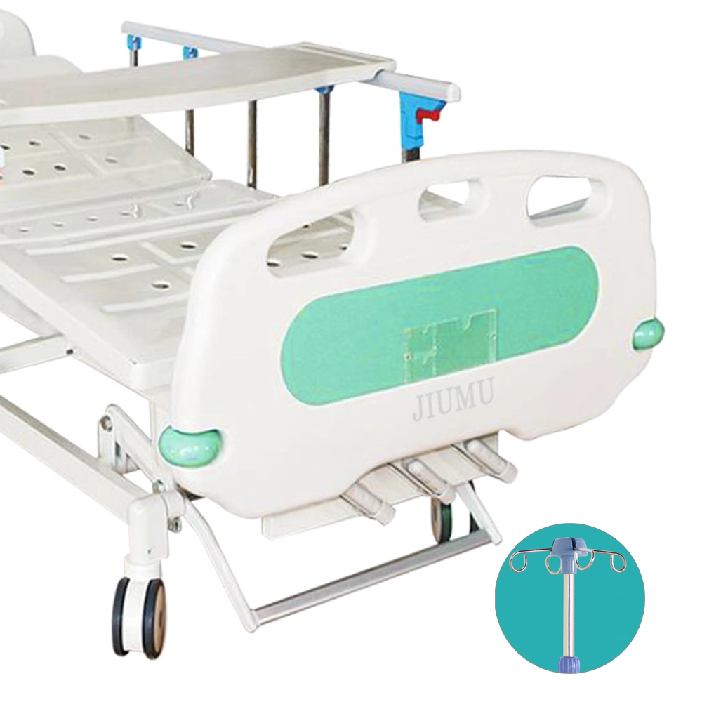 Affordable 3 Crank Hospital Bed with Movable Side Rails and Footrests