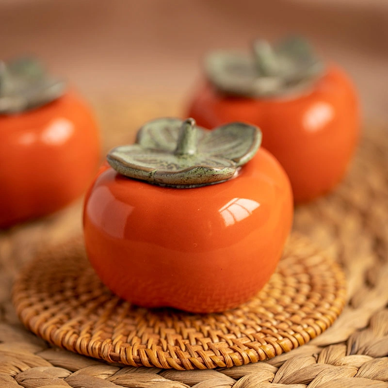 Persimmon DIY Aromatherapy Homemade Candle Empty Cup Creative New Year Jar Home Decor with Hand Gifts