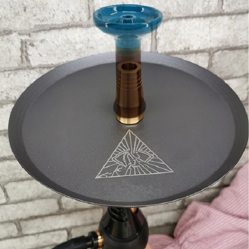 Reusable Ripple Ceramic Hookah Bowl Single Hole Shisha Bowl Glaze Chicha Head for Glass Water Pipe Charcoal Holder