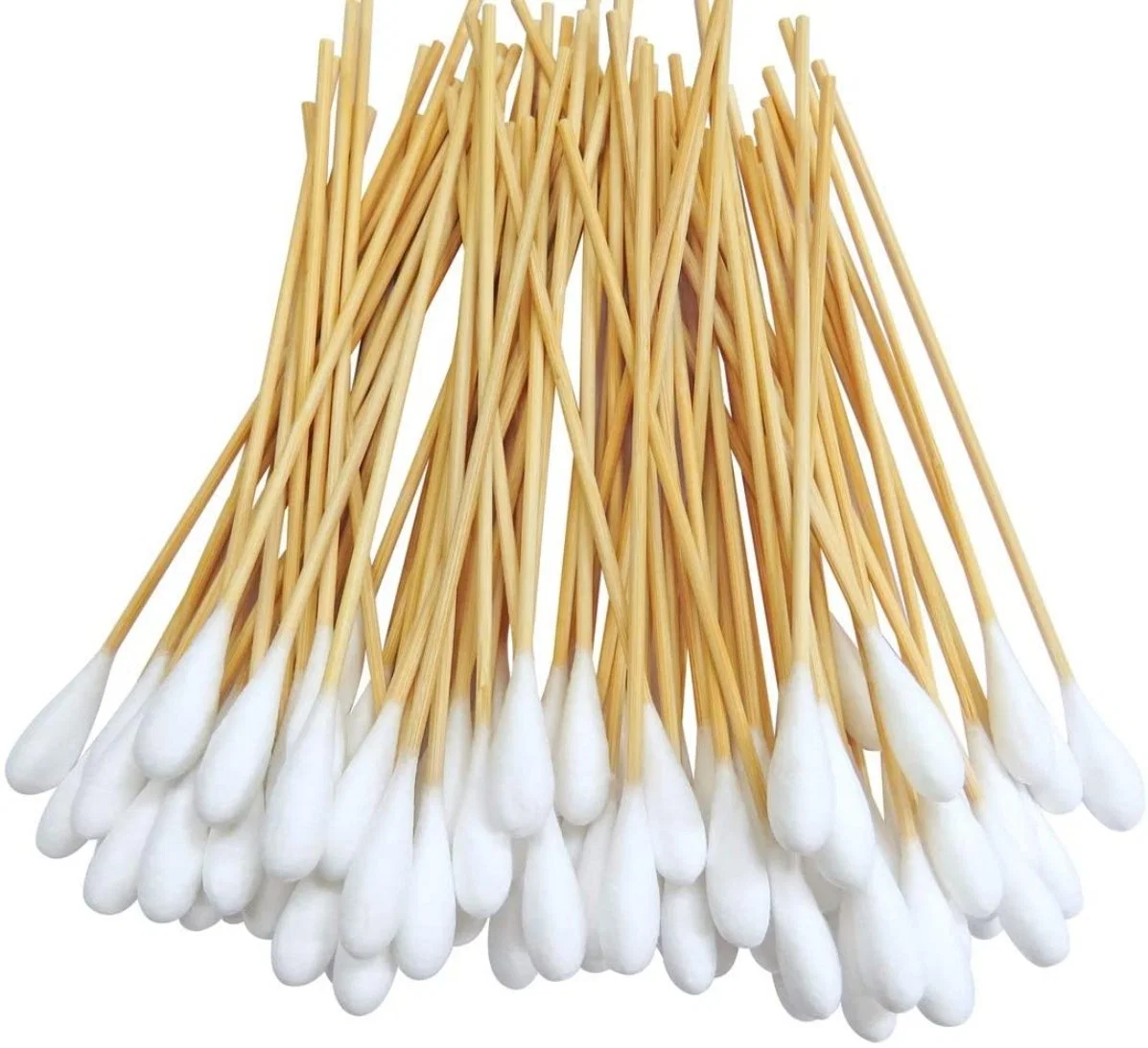 Hochwertige Dual End Cotton Tupfern 3" Holz Baumwolle Gekippt Applikatoren Q-Tips Make-up Removers