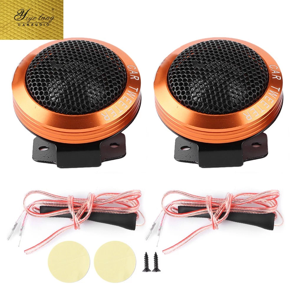 150W YH-188 de 25mm Carcasa de aluminio de la seda de alta eficiencia el film estirable Mini altavoces para el Tweeter de cúpula del sistema de audio para coche.