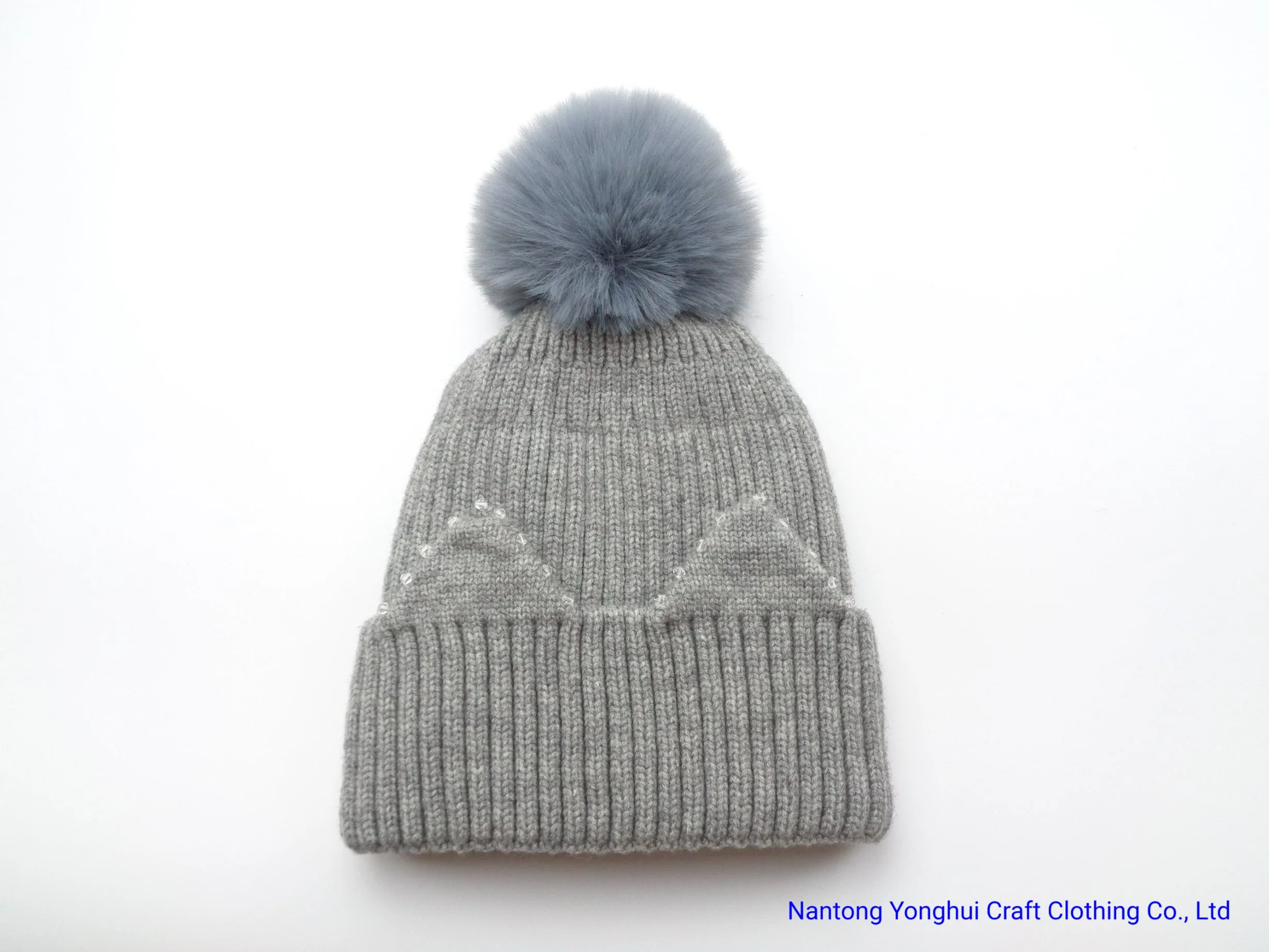 Warm Winter Knit Classic Design Pattern Youth Cap with Diamonds