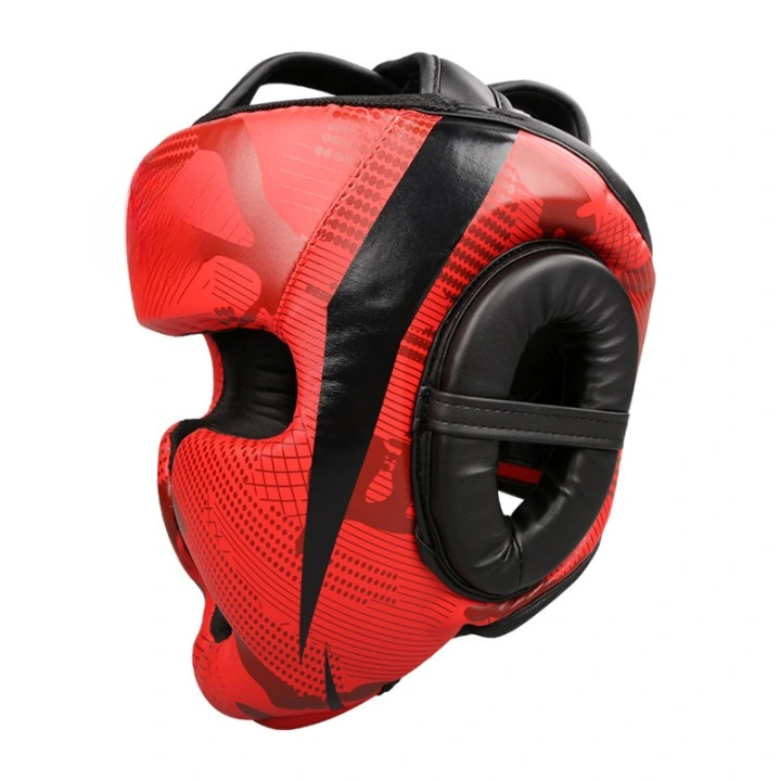 Mayorista/Proveedor de fábrica Sanda personalizado PU Taekwondo Gimnasio de Boxeo casco protector de cabeza de equipo de formación