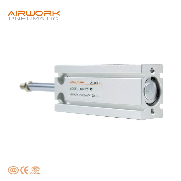 Cdu Free Mount Installation Aluminum Profile Square Pneumatic Air Cylinder for Press