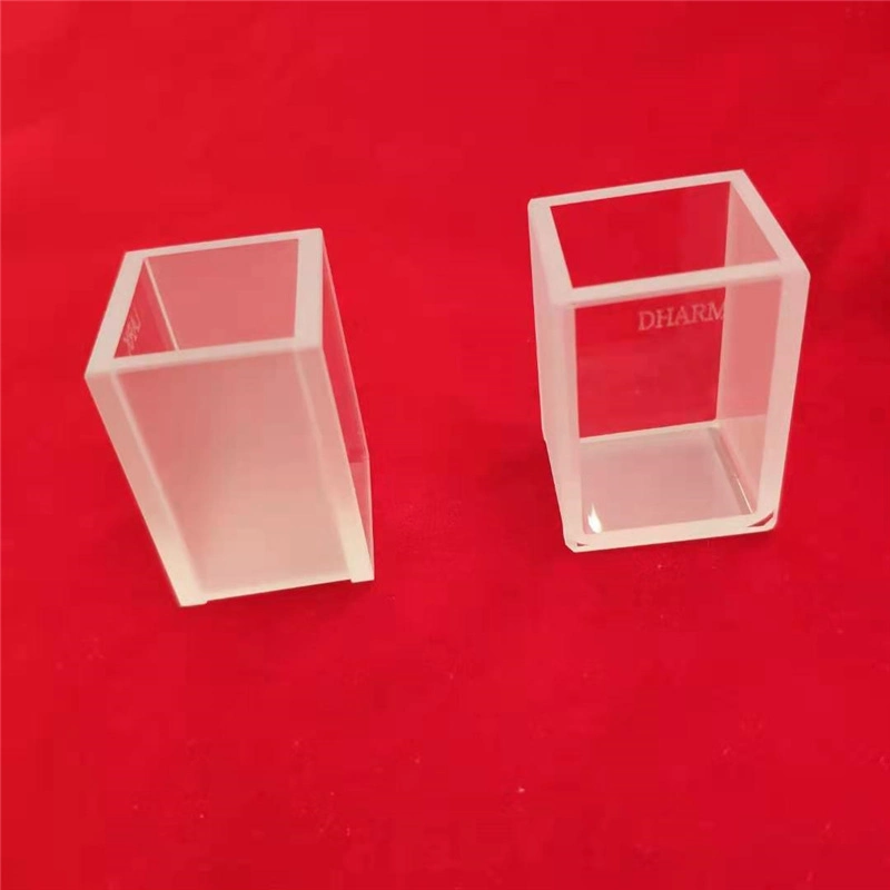 Used on Medical Instrument Hot Sale High Quality Two Sides Clear Quartz Glass Cuvette 40*28*26mm