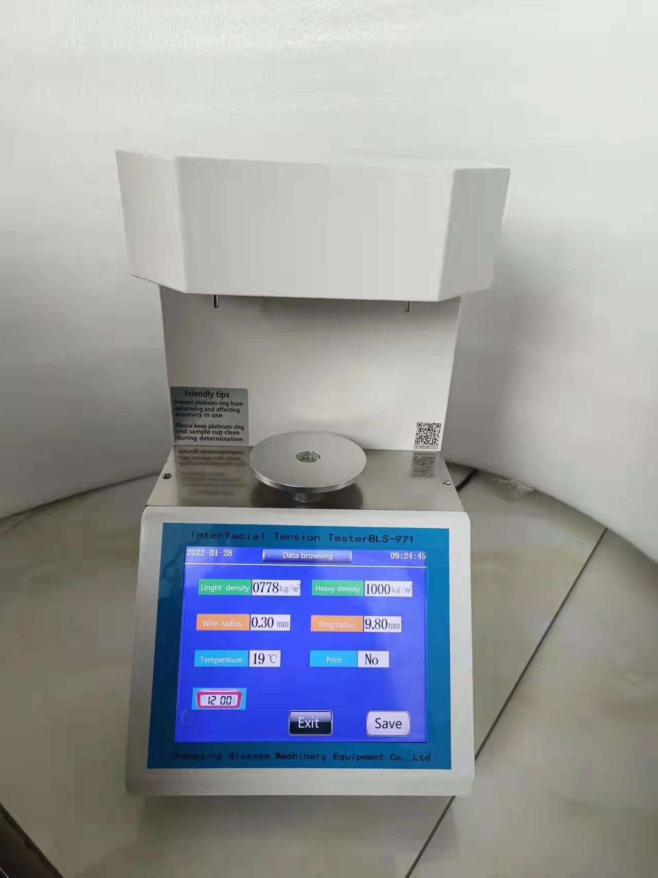 Transformer Oil Testing Equipment ASTM D971 Surface Tension Meter