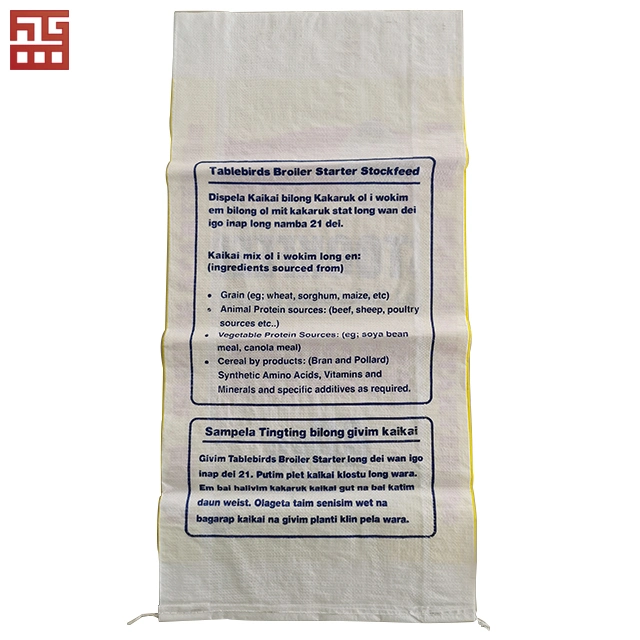 25kg 50kg PP Woven Salt Suagr Rice Feed Seed Flour Corn Cement Construction Trash Plastic Packing Sack Bag