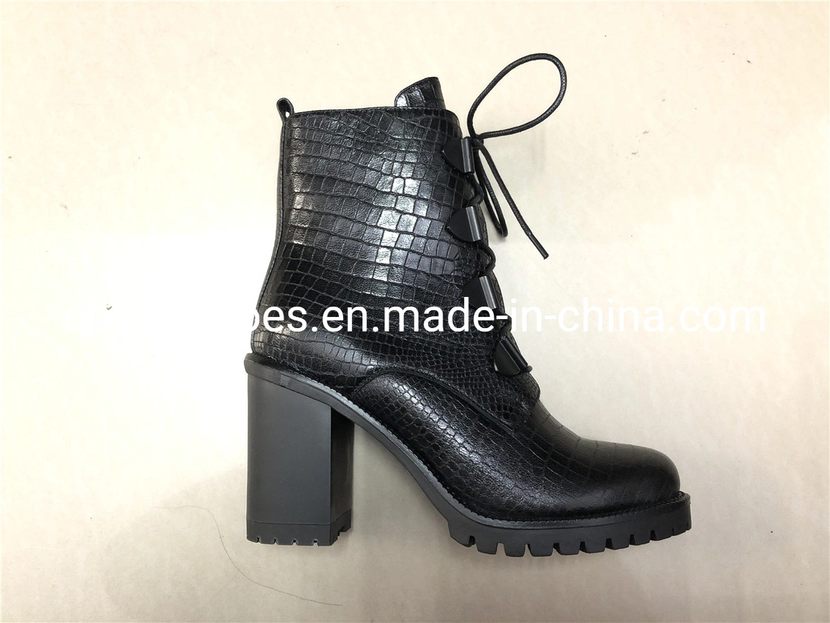 Latest Fashion Design High Heels Women Leather Boots