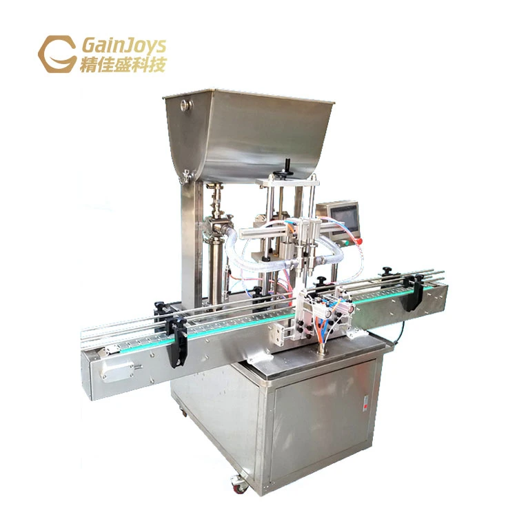 Gainjoys Hot Sale Double Head Vertical Pneumatic Cream Paste Lotion Filling Machine