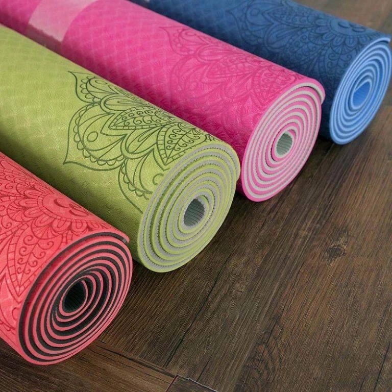 Fitness Anti Rutsch Matte Yoga TPE Matte TPE 6mm 8mm 10mm, Großhandel/Lieferant rutschfest gedruckt umweltfreundliche TPE Yoga Matte