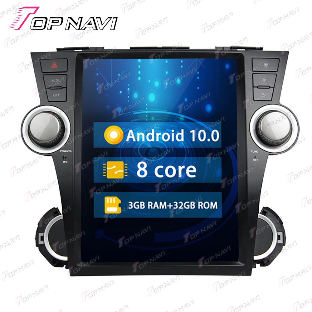 Android 10.0 Car Radio 2DIN Touch Screen GPS Navigation Car DVD Radio Audio Multimedia Player for Toyota Highlander 2008 - 2014