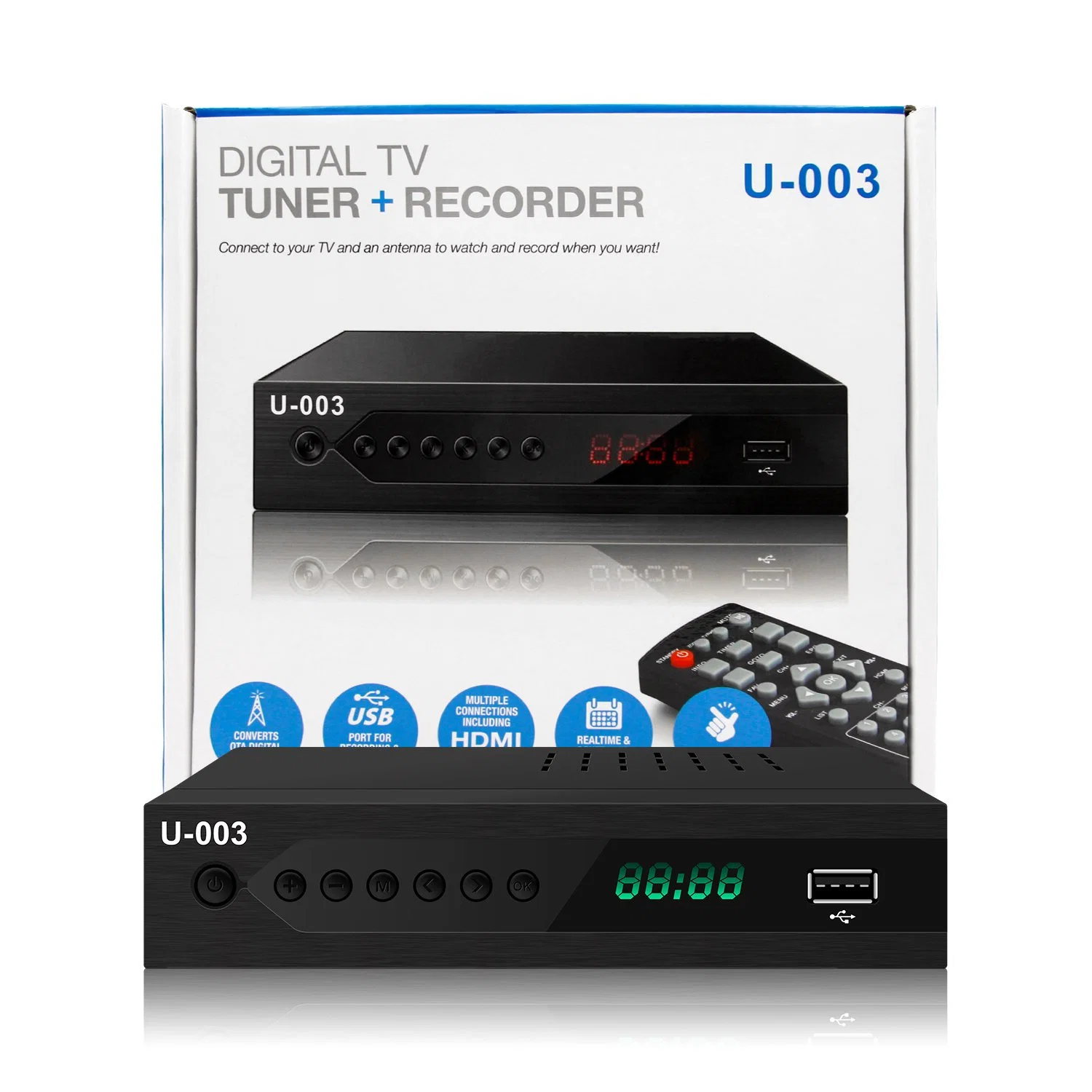 Junuo Analog to Digital TV ATSC Digital Converter Box for Canada