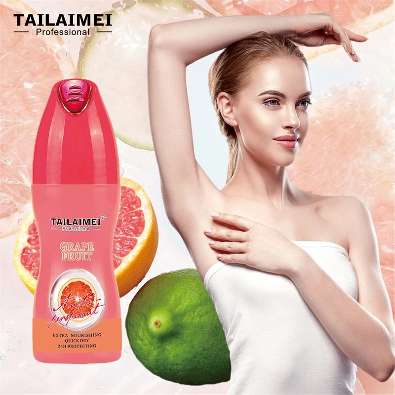 Fabricante Tailaimei Grape Natural frutas rolo de alumínio em desodorizante &amp; Antiperspirante corpo axila braço antiperspirante secreto